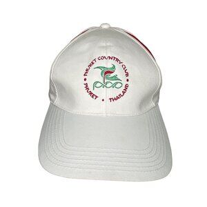 Phuket Country Club Thailand White Hat Cap Golf Course Jim Embroidered on Back